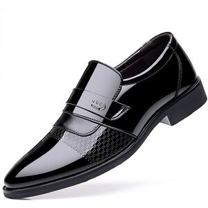 TBDZBXT Mens Dress Shoes Black Oxford Slip On Penny Loafers SG7988 Size 10‎ NEW